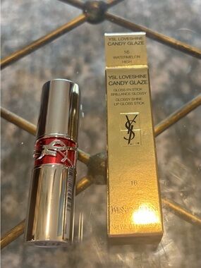 NIB Yves Saint Laurent Loveshine Candy Glaze Lip Gloss Stick Watermelon High #16